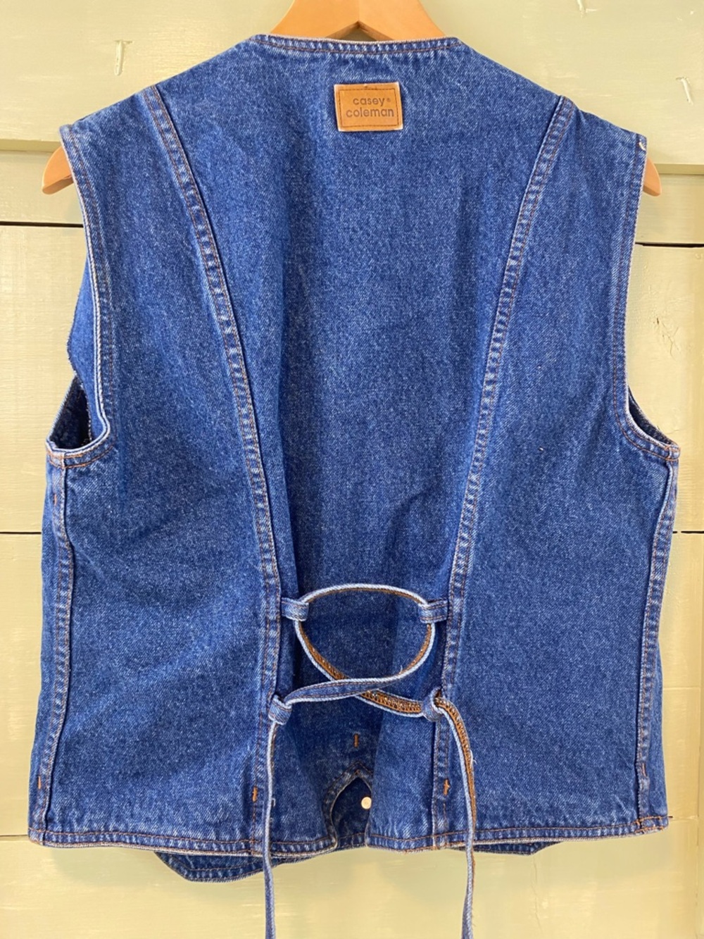 Vintage Casey Coleman Dark Blue Denim Vest